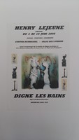 Affiche pour l'exposition <strong><em>des œuvres de Henry Lejeune</em></strong> , au Centre desmichel (Alpes de haute Provence) , du 3 au 10 juin 2008.